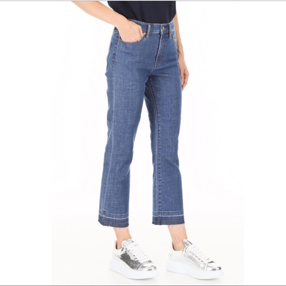 TORY BURCH WOMENS 30 POPPY STONEWASH ALLOVER JEANS